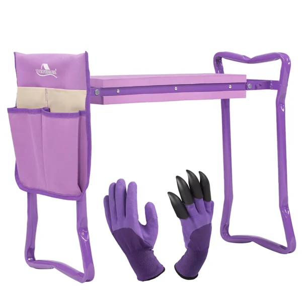 Karmas Product Garden Kneeler and Seat Folding Kneeling Bench Stool with Tool