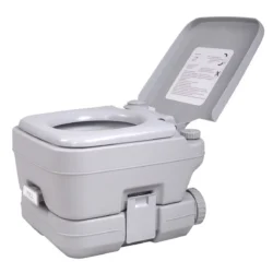 Jaxpety Portable Toilet, 10L/2.64 Gallon Outdoor Commode with Detachable Tank for Camping