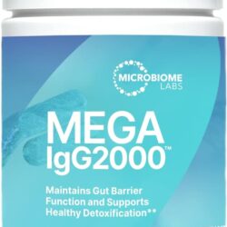 Microbiome Labs Mega IgG2000 – Gut Health + Detox Support with Immunoglubin Concentrate – Lactose & Dairy-Free Colostrum Alternative Powder for Digestive Health (2.1 Ounces)