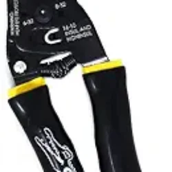 Rack-A-Tiers Croc’s Needle Nose Wire Strippers AWG 10-22, Wire Crimper, Heavy Duty, Ergonomic Hand Tool (47000)