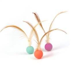 Mingwear Cat Toys For Indoor Cats Toys feather Interactive Ball Kitten Balls