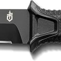 Gerber Gear Strongarm – Fixed Blade Tactical Knife for Survival Gear – Black, Plain Edge