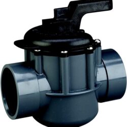 Pentair 263029 Grey/Black Diverter Valve 2-Way 2-Inch (2-1/2-Inch Slip Outside), PVC, Grey/Black