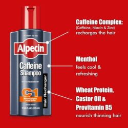 Alpecin C1 Caffeine Shampoo, 8.45 fl oz (Pack of 3)