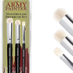 The Army Painter Masterclass: Drybrush Set – Hobby Detail Paint Brush Set – Acrylic Paint Brushes in 3 Sizes for Advanced & Professional Art for Tabletop & Wargames Miniature Watercolor Oil Painting