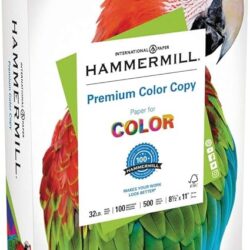 Hammermill 10263-0 PREMIUM COLOR COPY PAPER, 100 BRIGHT, 32LB, LETTER, PHOTO WHITE (500-Sheets/Ream)