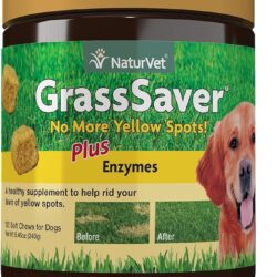 NaturVet – GrassSaver Supplement for Dogs – Healthy Supplement to Help Rid Your Lawn of Yellow Spots – Synergistic Combination of B-Complex Vitamins & Amino Acids – 120 Soft Chews