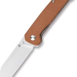 QSP Penguin Pocket Knife,D2 blade,Various Handle Option (tan micarta handle)