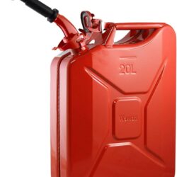 Wavian USA JC0020RVS Red Authentic NATO Jerry Fuel Can and Spout System (20 Liter)