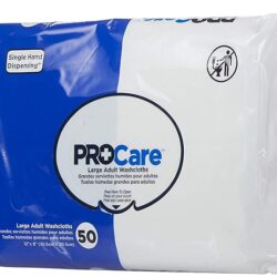 ProCare Washcloth Wipe, 8″x12″, Soft Pack, 50 Pack, Vitamin E/Aloe, CRW-050 – Case of 600