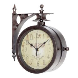 Infinity Instruments Charleston Weathered Brown Transitional Analog Display Wall Clock