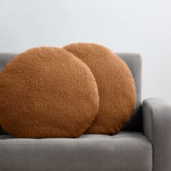 Mainstays Teddy 21″ Round Caramel Decorative Pillows (2 Count)