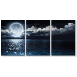 Wall26 3 Piece Canvas Wall Art for Living Room Bedroom Home Artwork Blue
