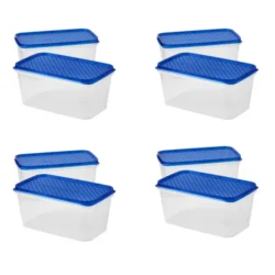Mainstays 10 Cup Food Storage Container with Lid, Set of 4, 8 Pieces