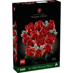 LEGO Botanicals Bouquet of Roses Artificial Flowers – Fake Red Roses Building Set for Adults, Ages 18+ – DIY Kit for Home Decoration – Birthday or Anniversary Gift Idea – 10328
