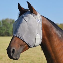 Cashel Crusader Standard Fly Mask No Ears or Nose Gray – Siz
