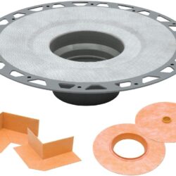 Schluter Kerdi-Drain PVC Shower Flange Kit with Preformed Waterproofing Corners