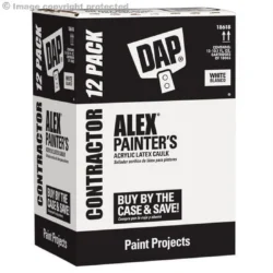 DAP Alex Painter’s 10.1 oz White Acrylic Latex Caulk Contractor, 12 Pack