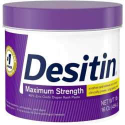 Desitin Maximum Strength Baby Diaper Rash Cream with 40% Zinc Oxide for Diaper &