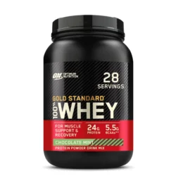 Optimum Nutrition, Gold Standard 100% Whey Protein Powder, 24g Protein, Chocolate Mint, 1.98 lb